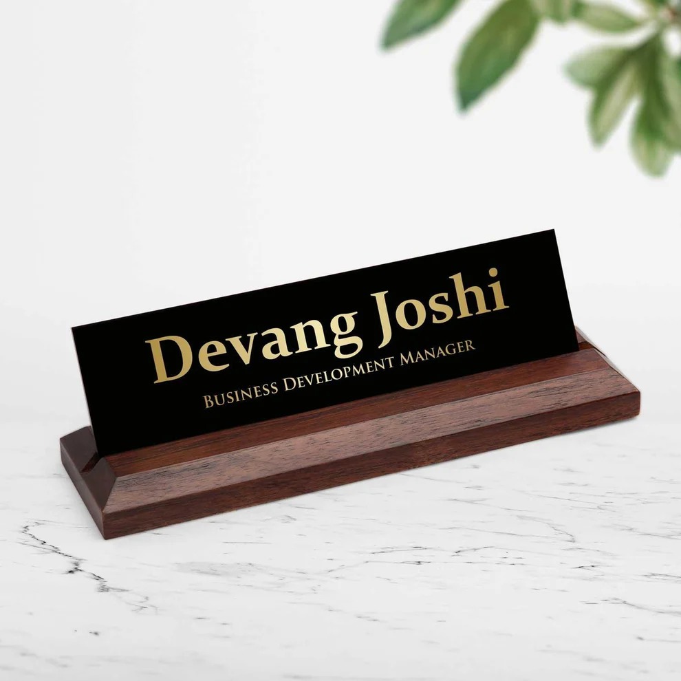 NP44 Desk Excelus Office Desk Name Plate