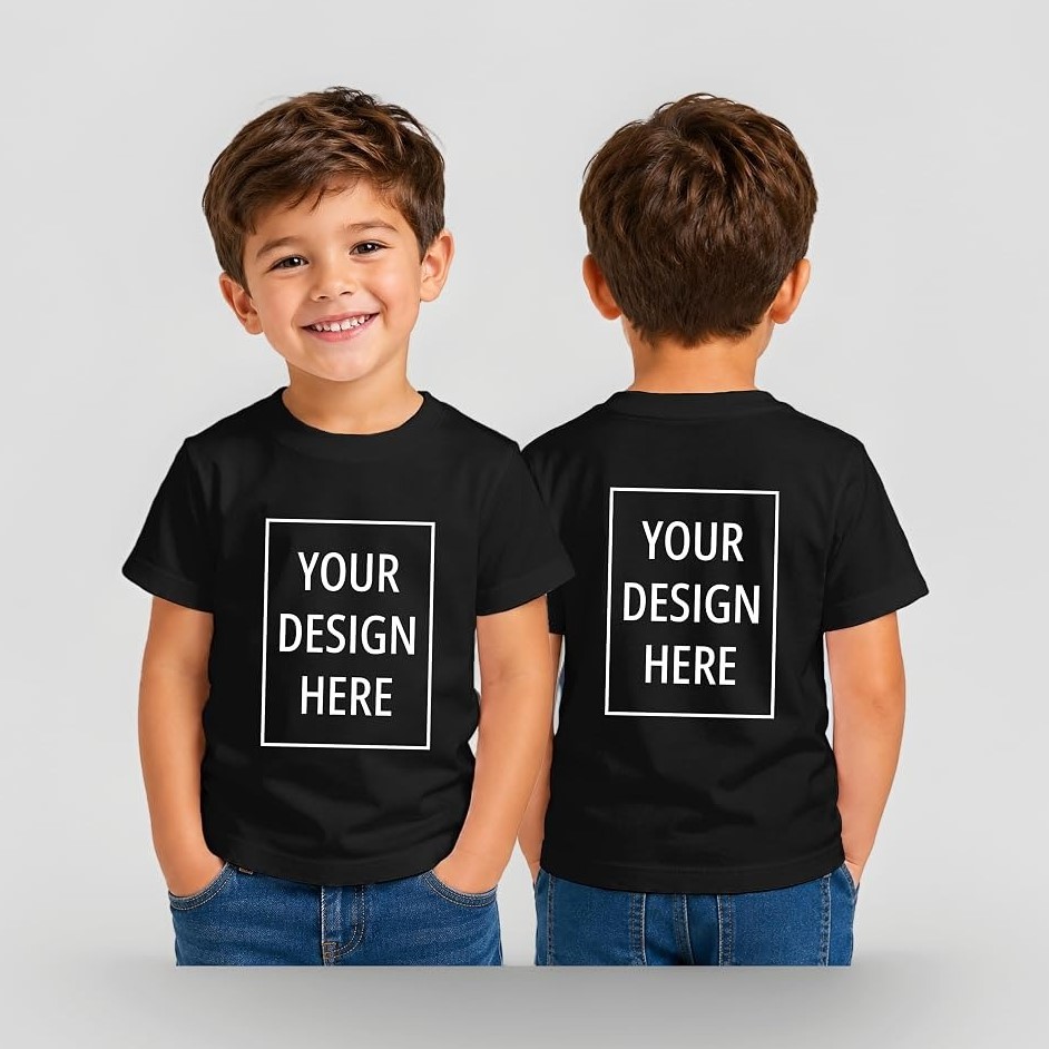 RN2 Customize Round Neck Cotton T shirts Kids